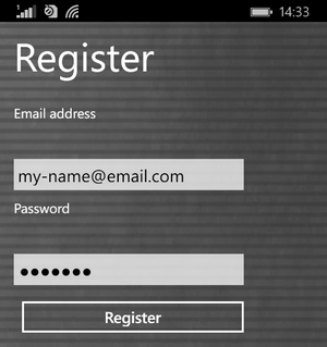 Register the Windows Phone App