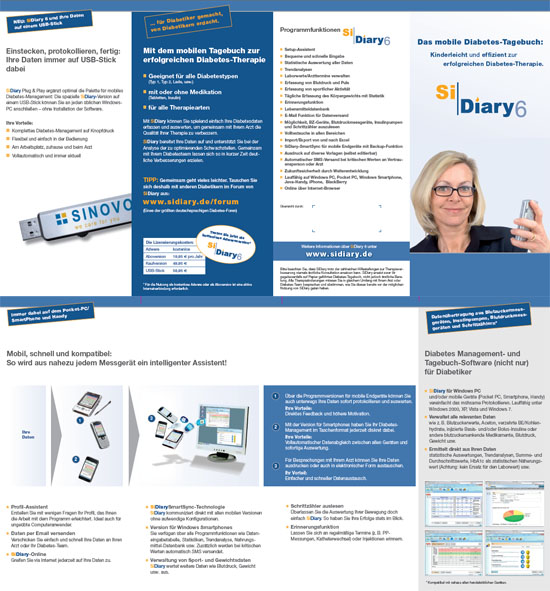 SiDiary - Diabetes Software Infoflyer