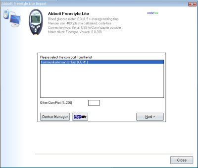 SiDiary - Diabetes Software - Meter driver