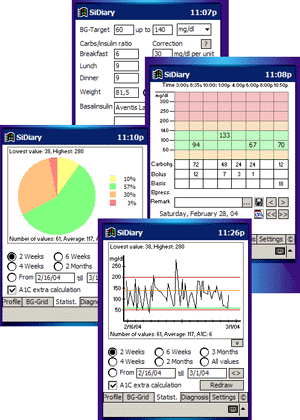 Pocket PC: Medical: Diabetes Management: SiDiary - Diabetes-Management-Software